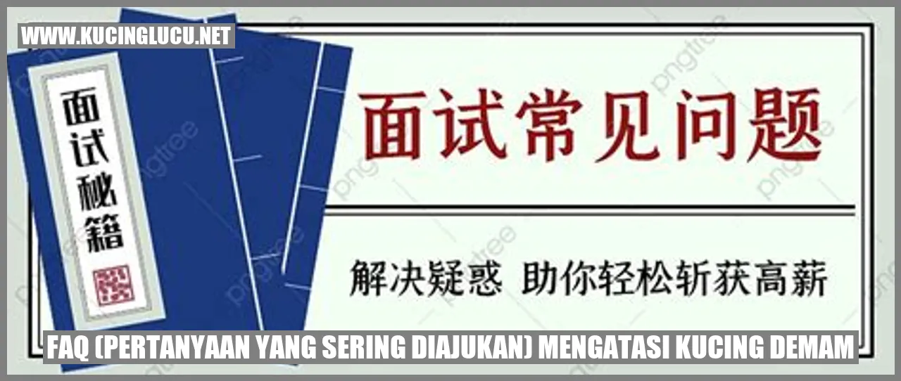 FAQ Mengatasi Kucing Demam
