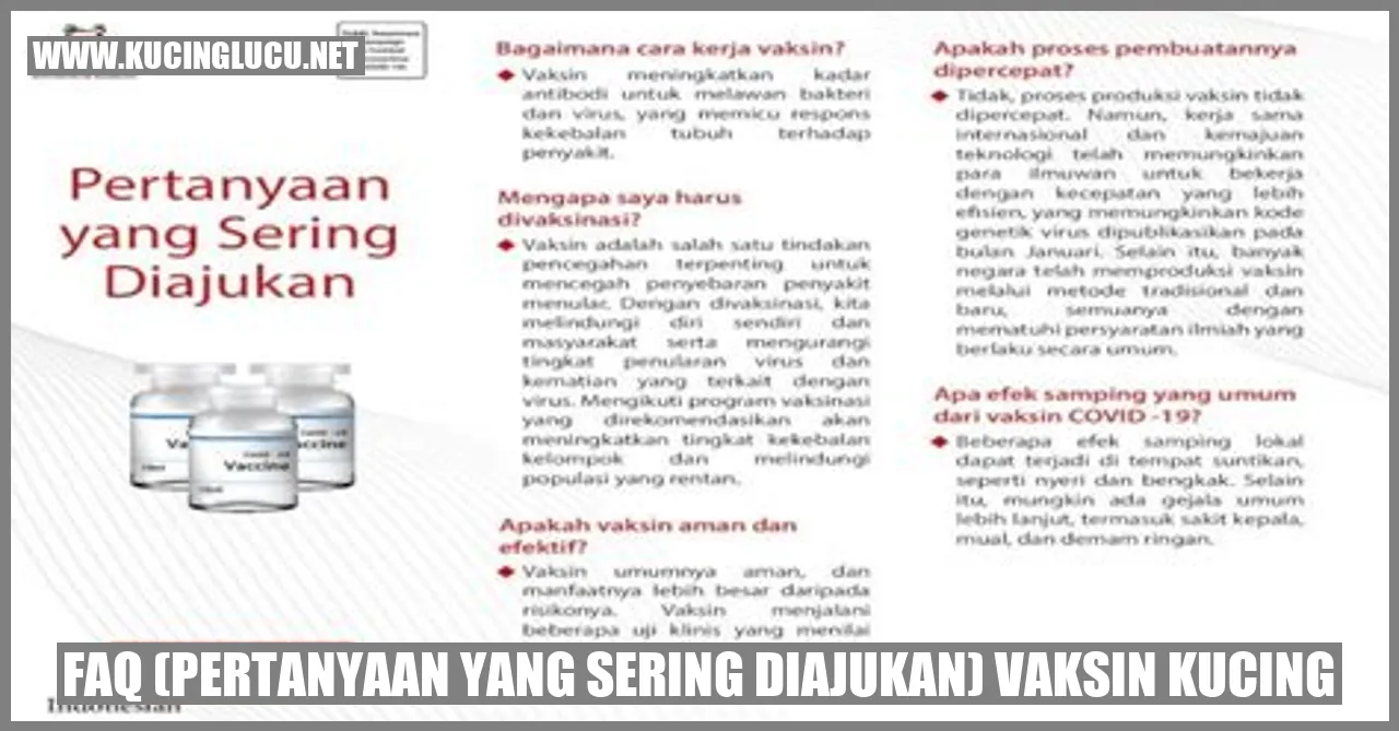 FAQ Vaksin Kucing
