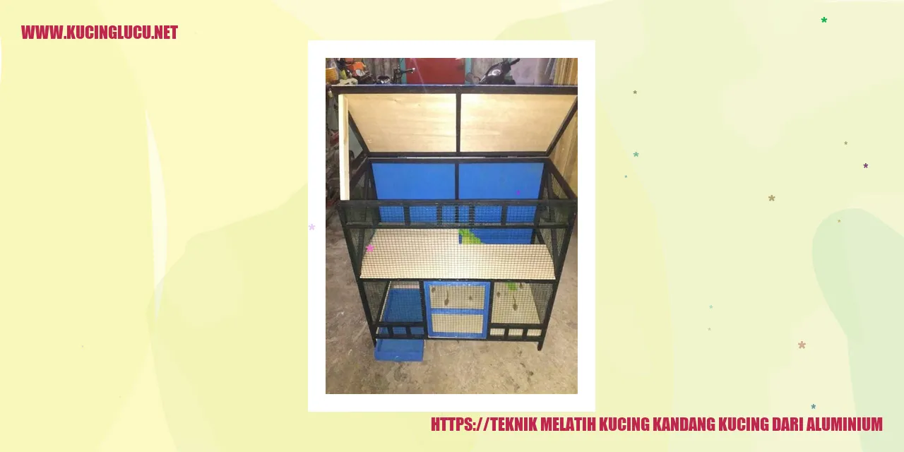 Teknik Melatih Kucing Kandang Kucing dari Aluminium