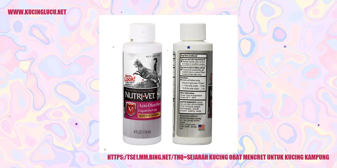 Sejarah Kucing obat mencret untuk kucing kampung