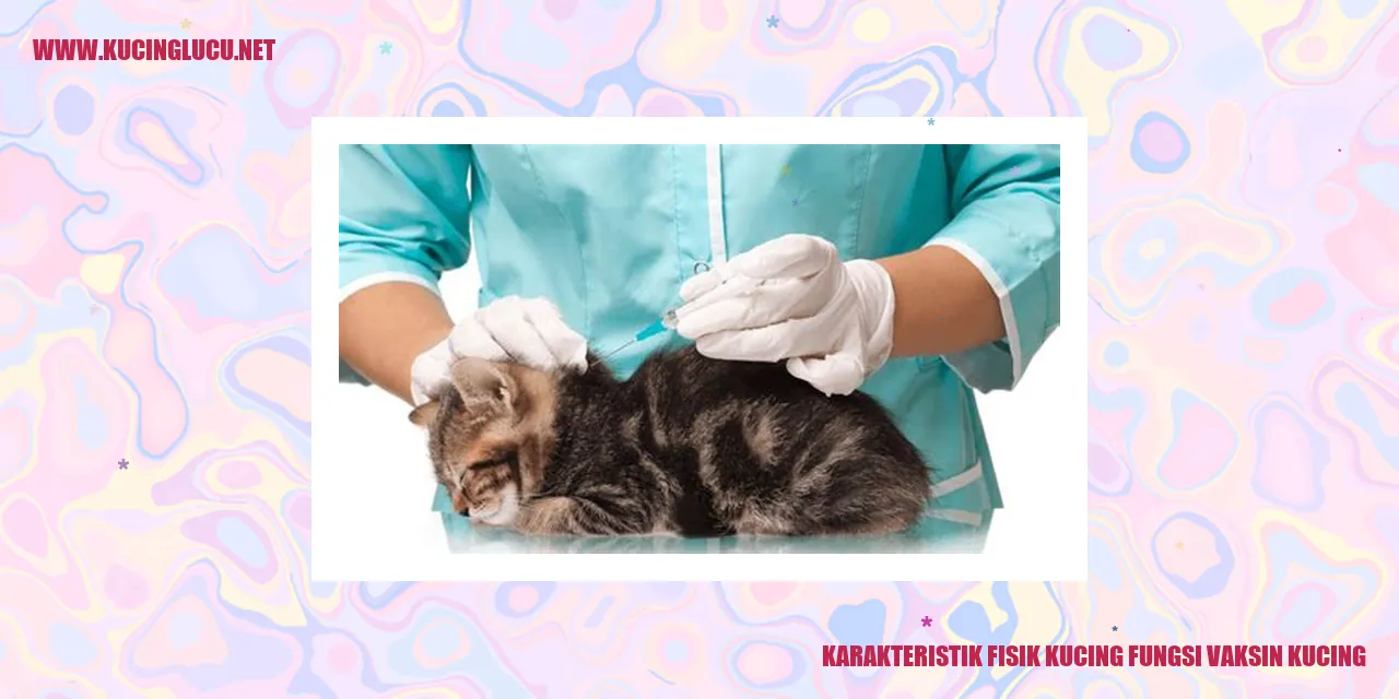 Karakteristik Fisik Kucing fungsi vaksin kucing