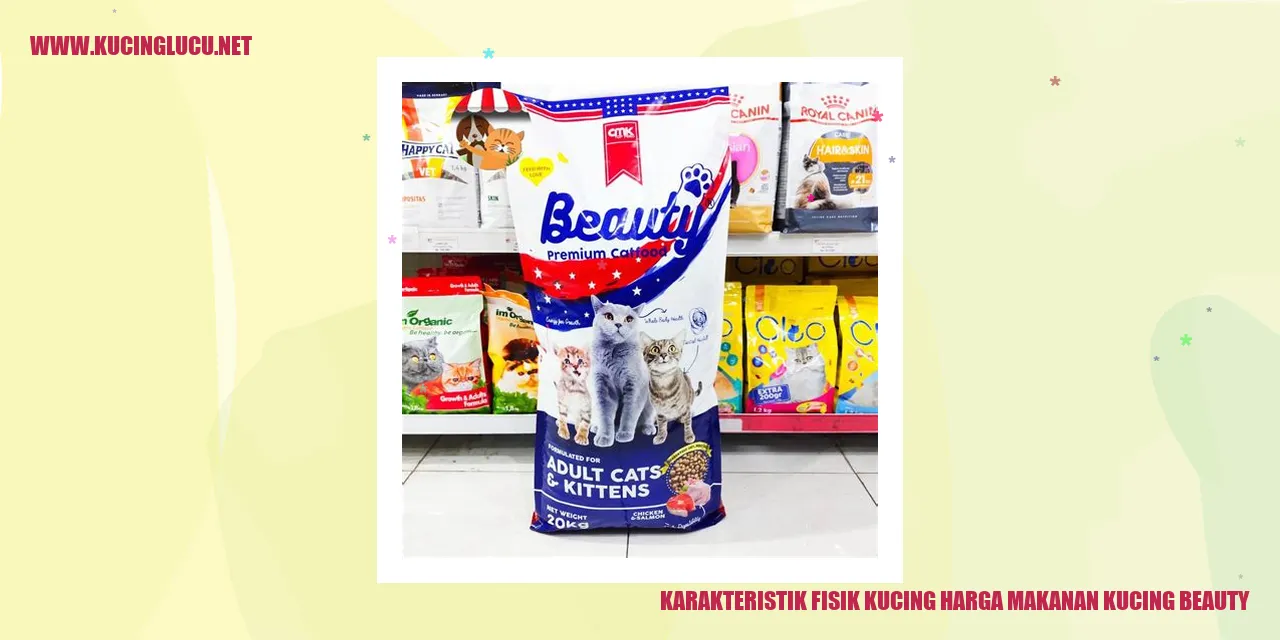 Karakteristik Fisik Kucing dan Harga Makanan Kucing Beauty