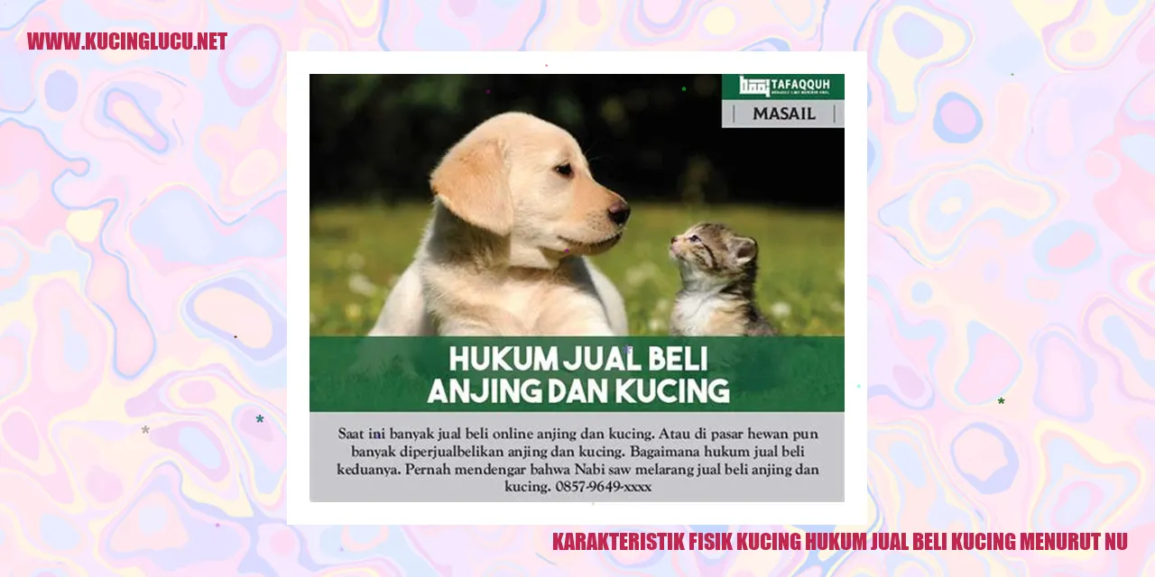 Karakteristik Fisik Kucing