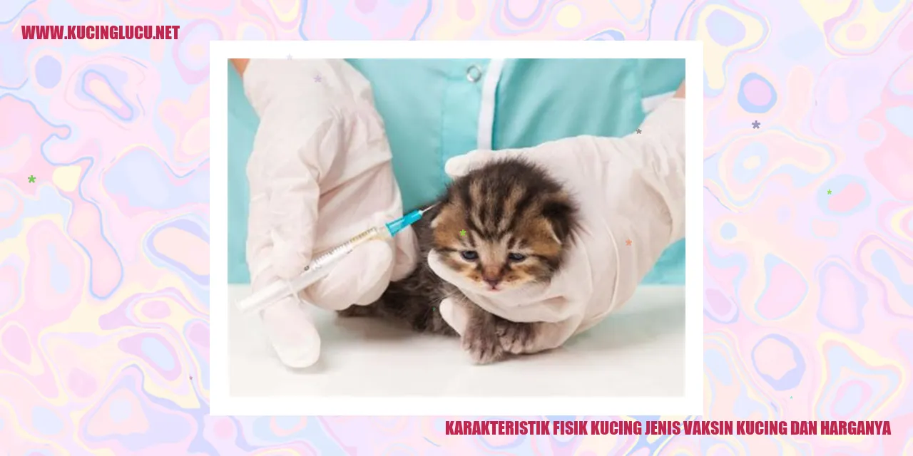Karakteristik Fisik Kucing dan Vaksinasi