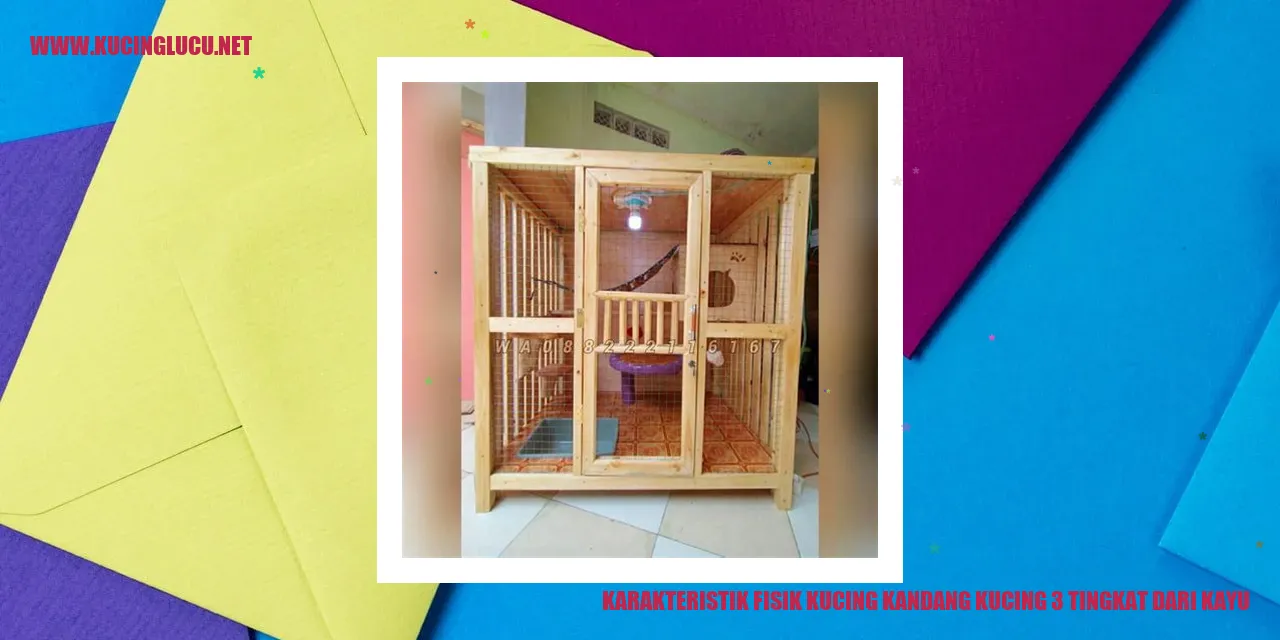 Karakteristik Fisik Kucing kandang kucing 3 tingkat dari kayu