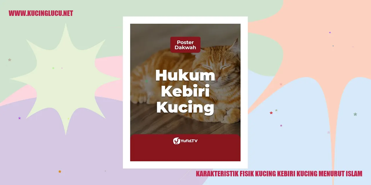 Karakteristik Fisik Kucing kebiri kucing menurut islam