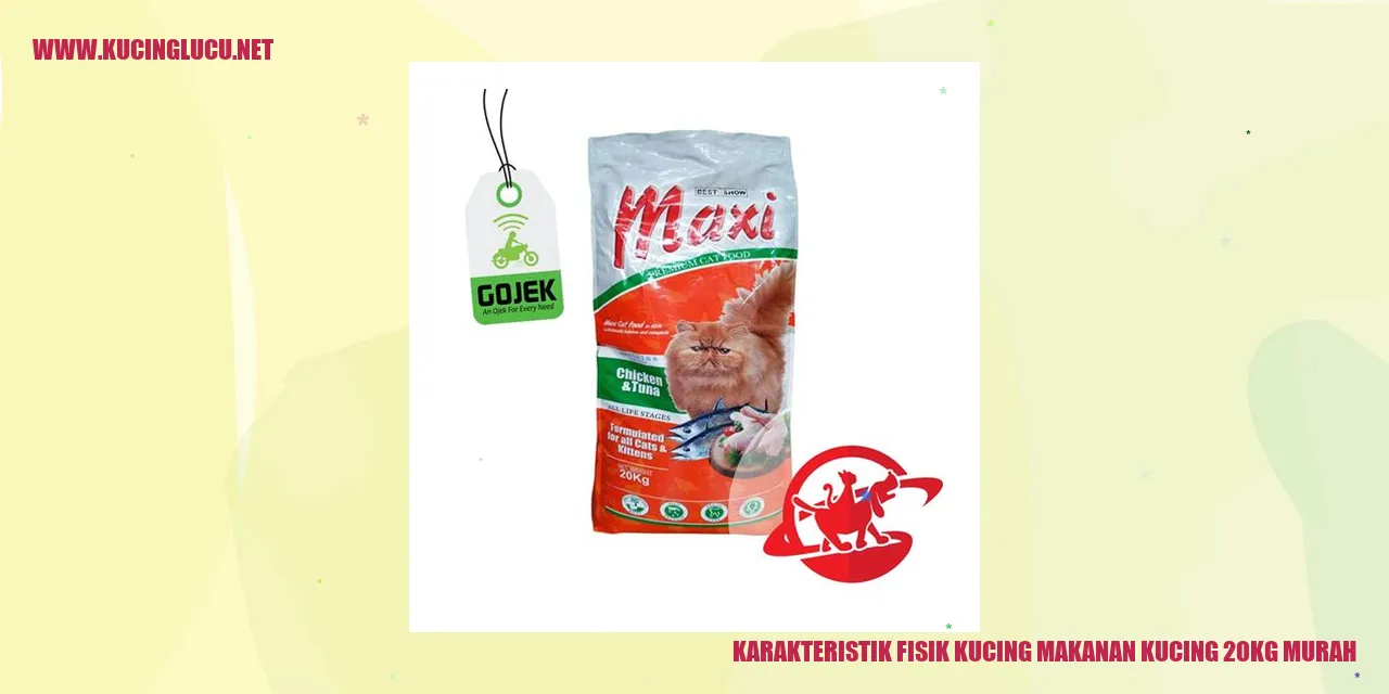 Karakteristik Fisik Kucing makanan kucing 20kg murah