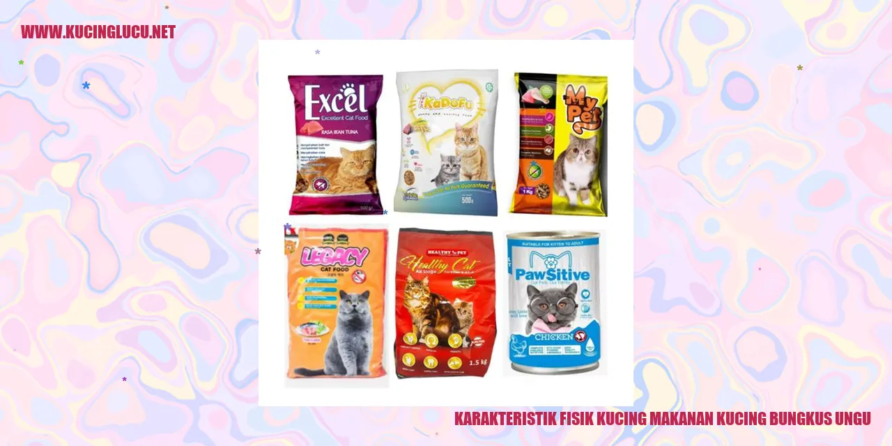 Karakteristik Fisik Kucing makanan kucing bungkus ungu