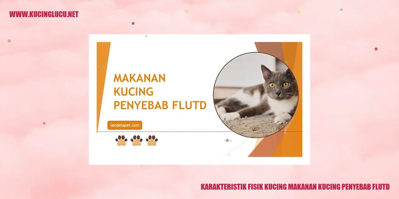 Karakteristik Fisik Kucing makanan kucing penyebab flutd