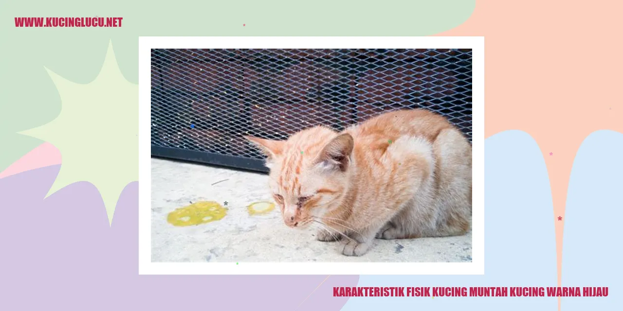 Gambar Kucing Muntah Warna Hijau