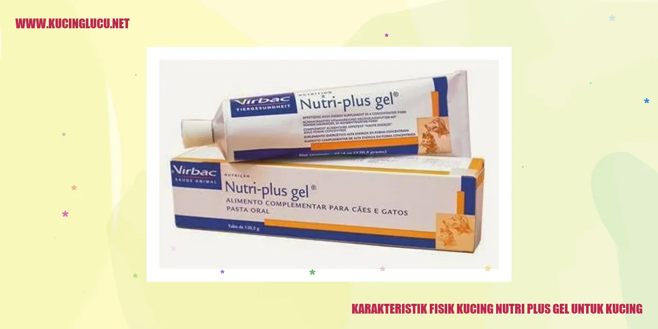 Gambar Karakteristik Fisik Nutri Plus Gel untuk Kucing