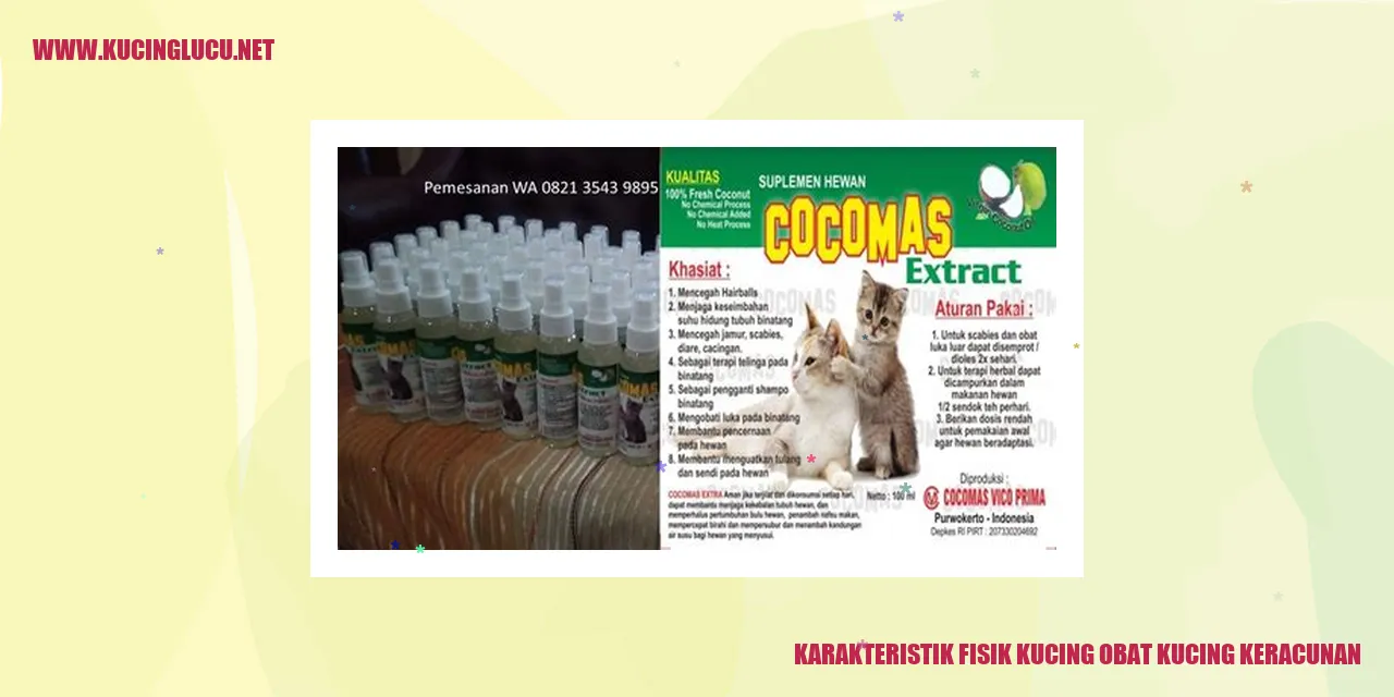 Karakteristik Fisik Kucing obat kucing keracunan