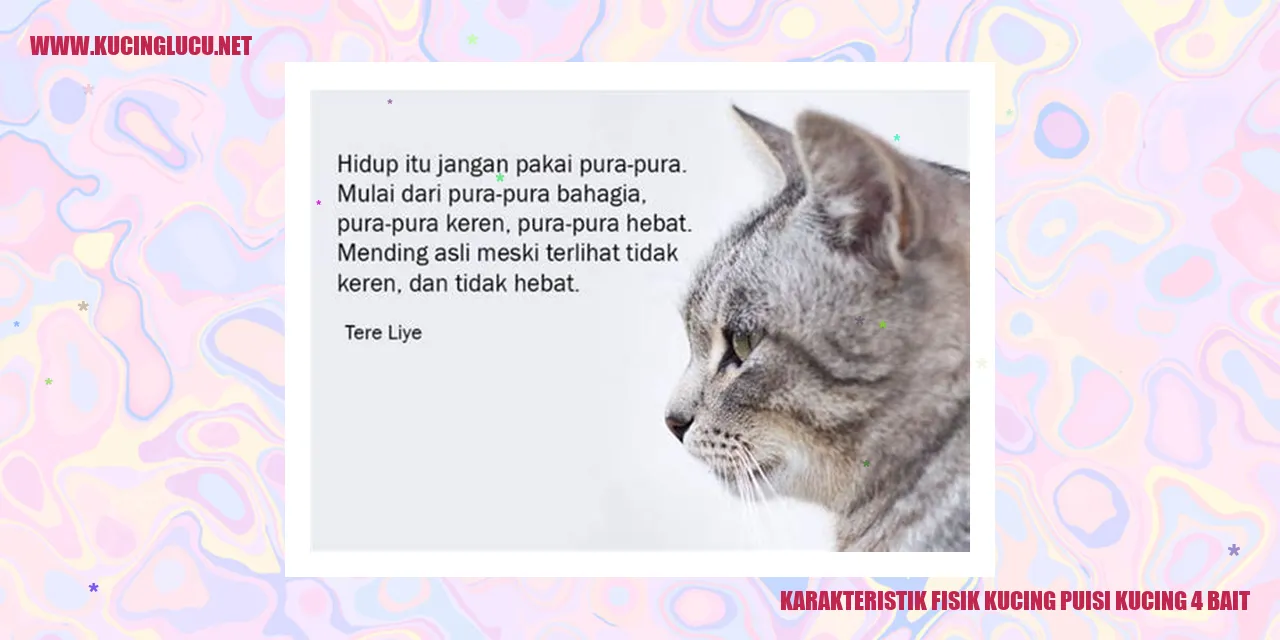 Karakteristik Fisik Kucing