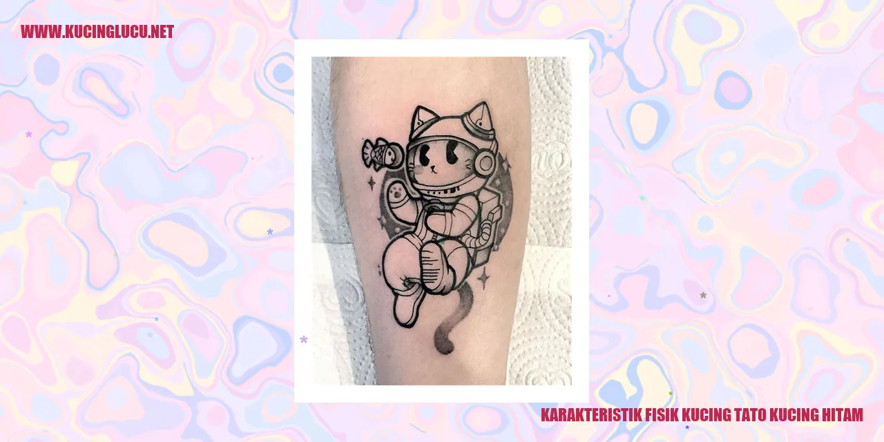 Gambar kucing hitam dengan tato