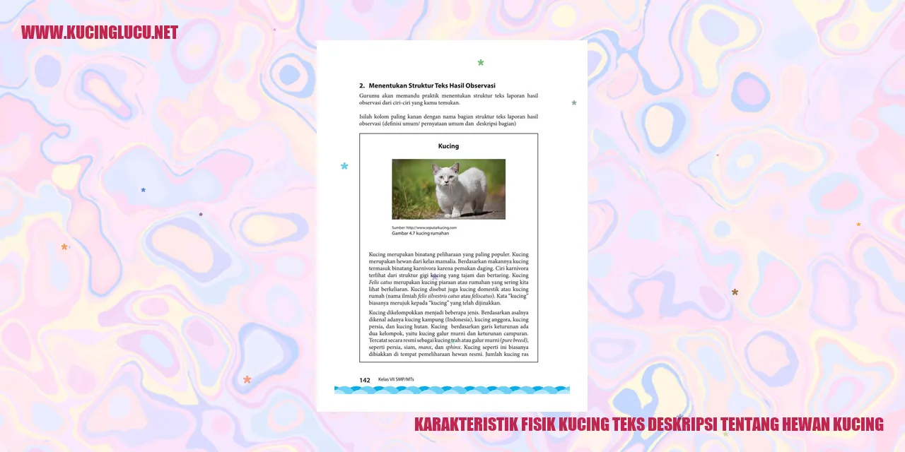 Karakteristik Fisik Kucing