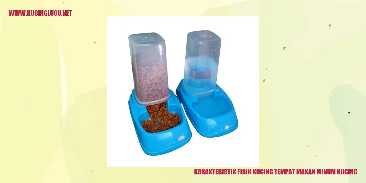 Karakteristik Fisik Kucing tempat makan minum kucing