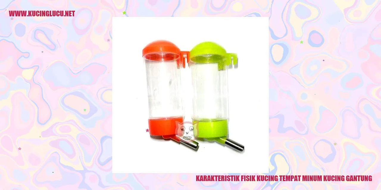 Karakteristik Fisik Kucing tempat minum kucing gantung