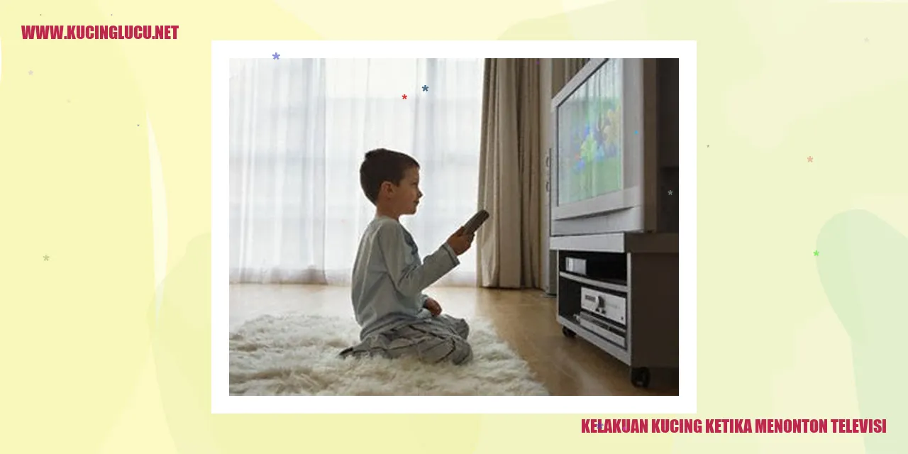 Ilustrasi Kucing Tertarik Menonton Televisi