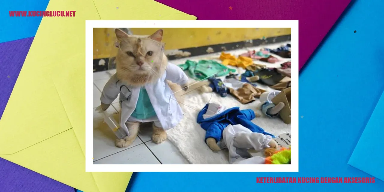 Kucing mengenakan berbagai aksesoris