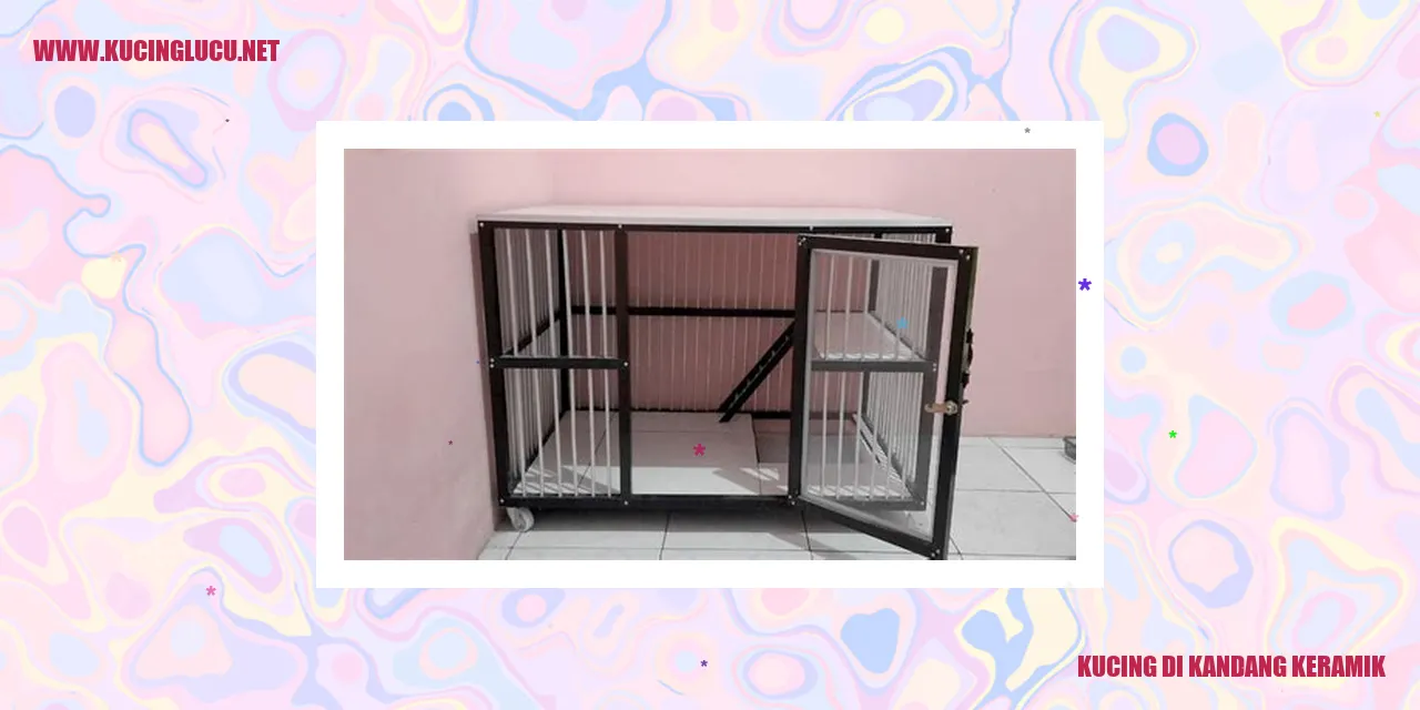 Kucing di kandang keramik
