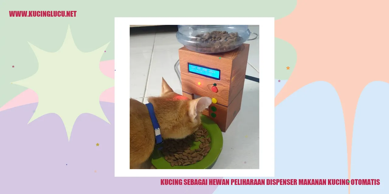 Kucing sebagai Hewan Peliharaan dispenser makanan kucing otomatis