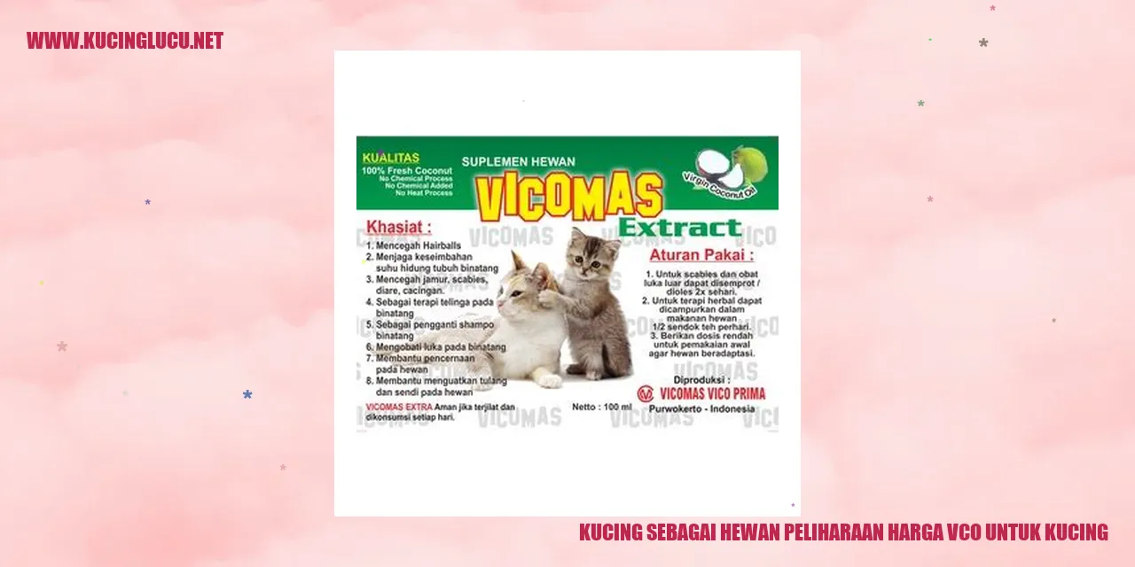 Kucing sebagai Hewan Peliharaan harga vco untuk kucing