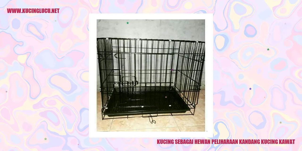 Kucing dalam Kandang Kucing Kawat