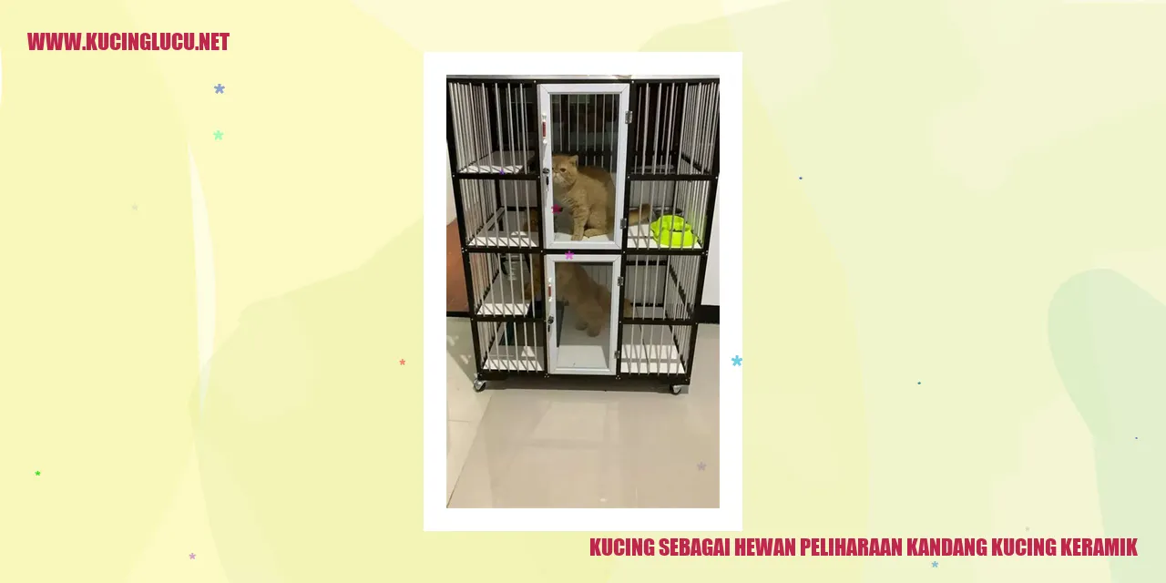 Kucing sebagai Hewan Peliharaan kandang kucing keramik