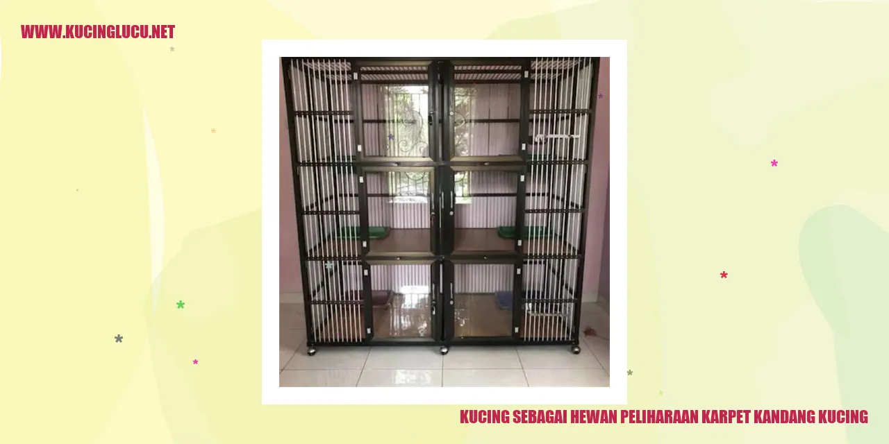 Kucing sebagai Hewan Peliharaan Karpet Kandang Kucing
