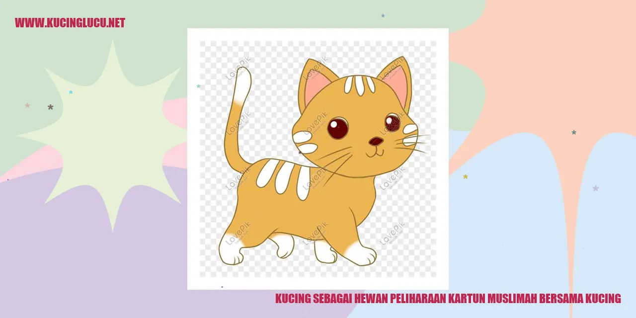 Kucing sebagai Hewan Peliharaan kartun muslimah bersama kucing
