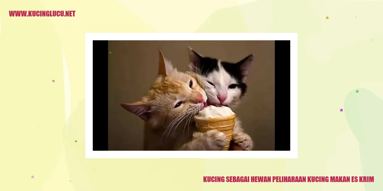Gambar Kucing makan es krim