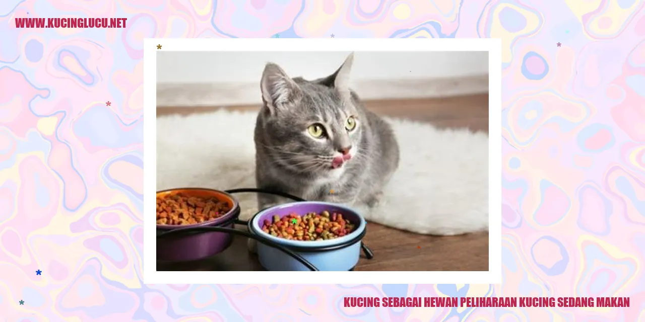 Gambar kucing sedang makan oleh