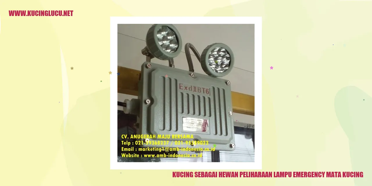 Kucing sebagai Hewan Peliharaan lampu emergency mata kucing