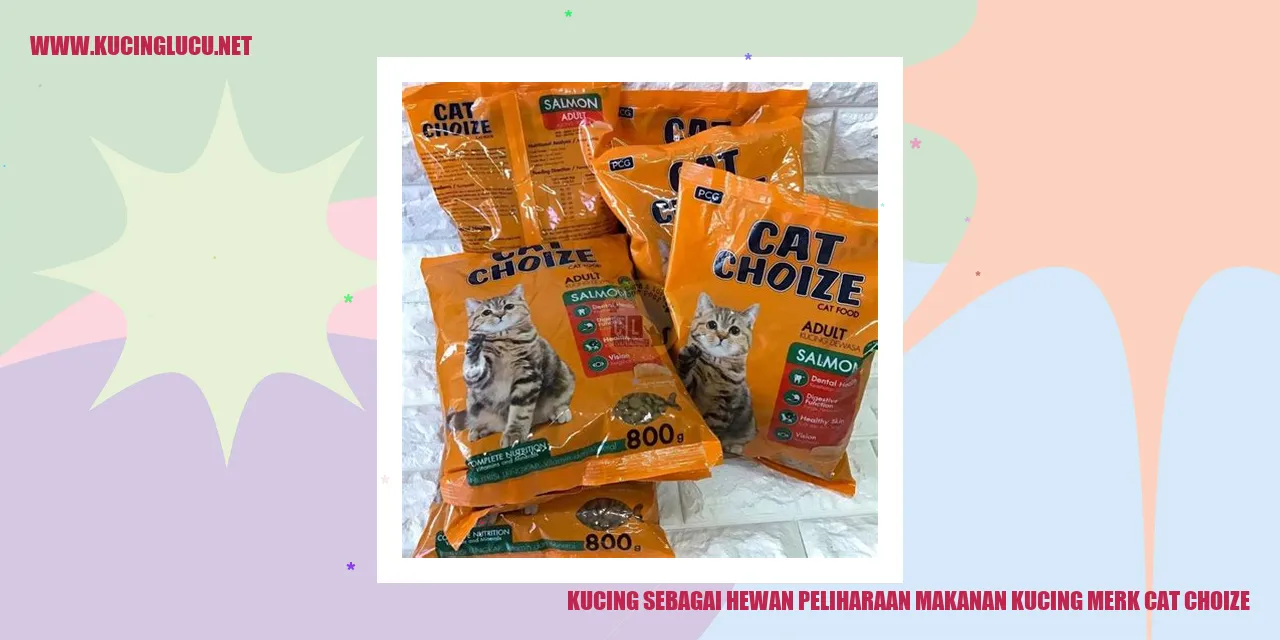Gambar kucing dengan makanan Cat Choize