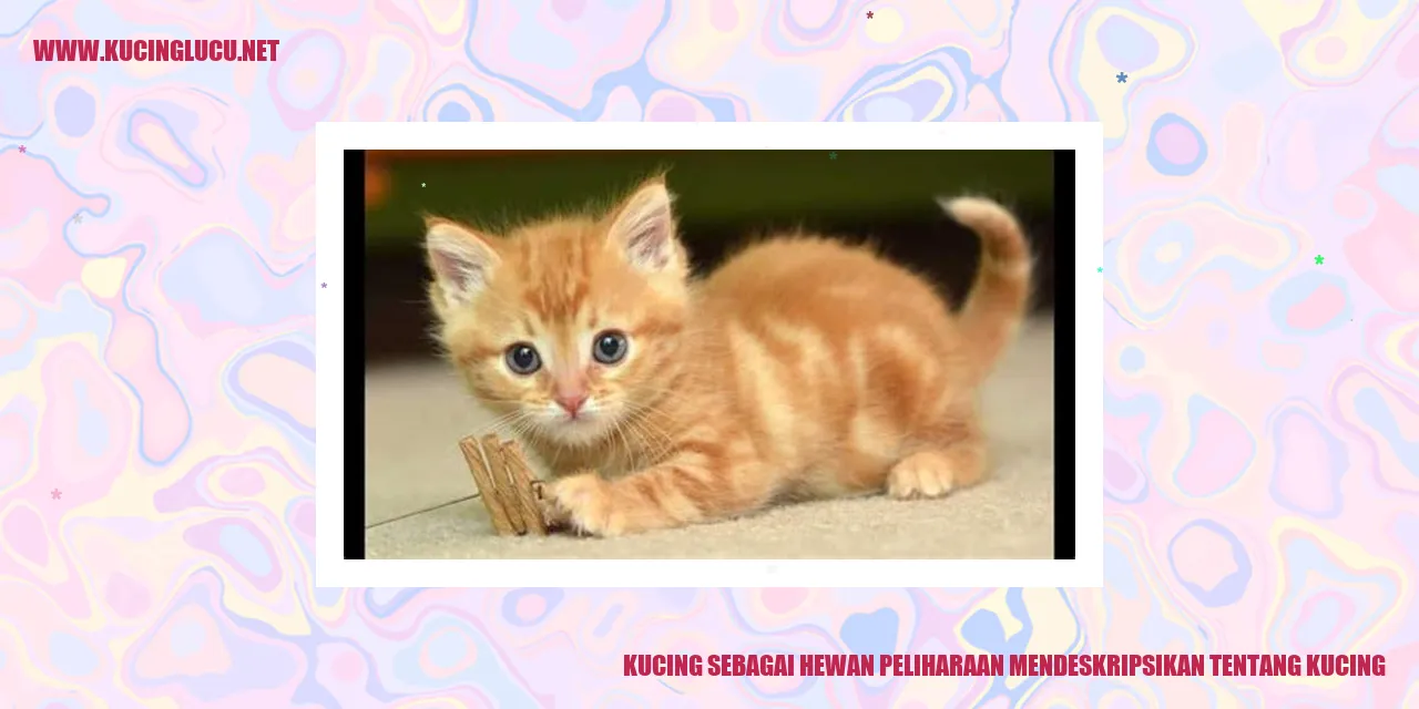 Kucing sebagai Hewan Peliharaan mendeskripsikan tentang kucing