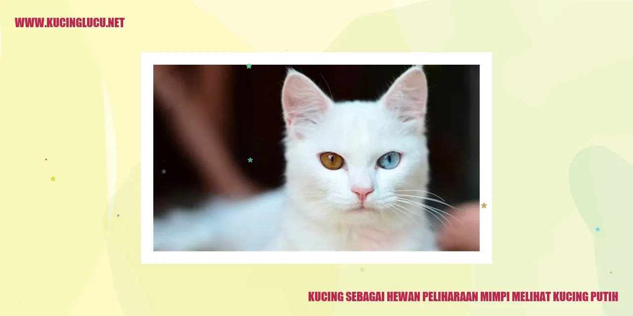 Kucing sebagai Hewan Peliharaan mimpi melihat kucing putih