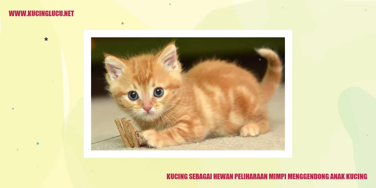 Kucing yang Menggendong Anak Kucing