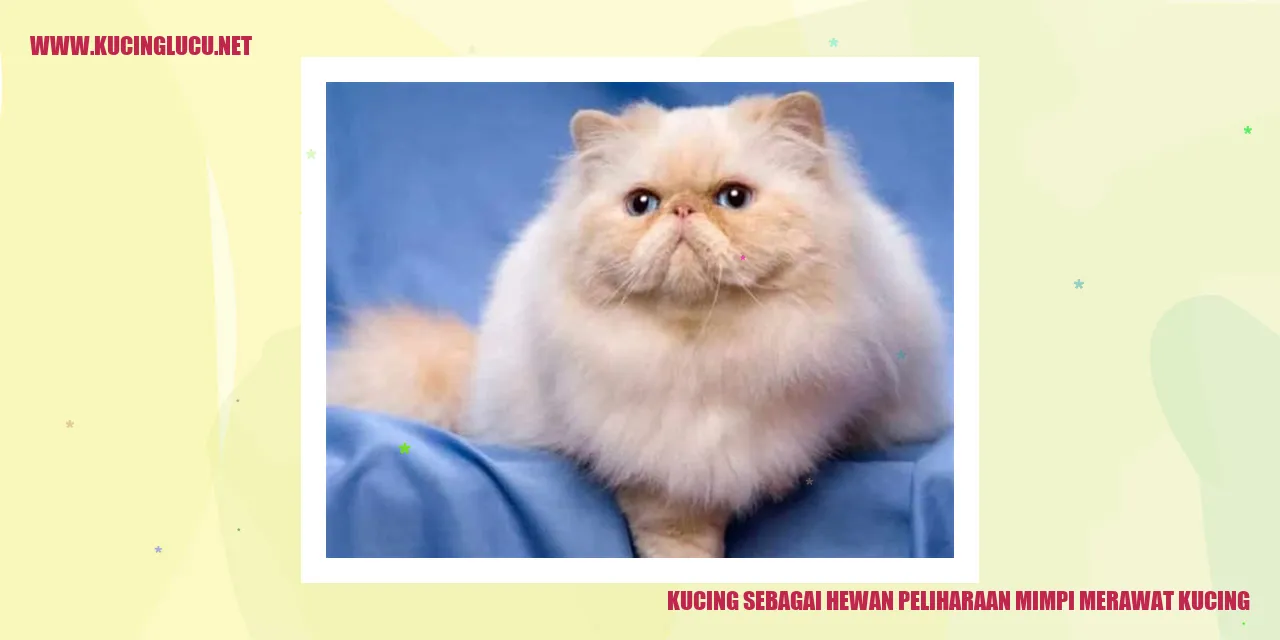 Kucing sebagai Hewan Peliharaan mimpi merawat kucing