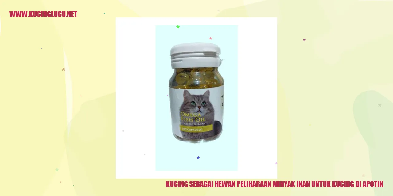 Minyak Ikan untuk Kucing di Apotik
