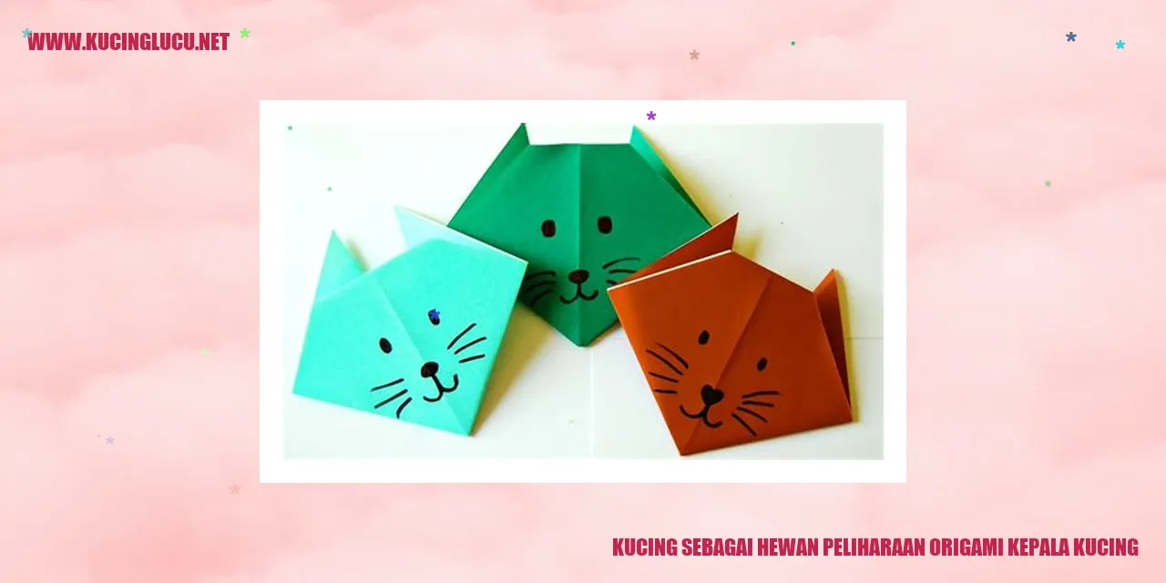 Kucing sebagai Hewan Peliharaan origami kepala kucing