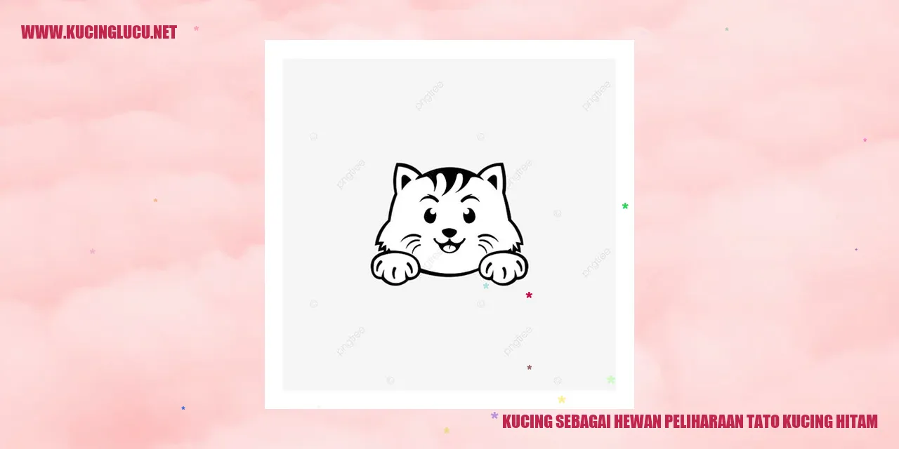 Gambar: Kucing sebagai Binatang Peliharaan dengan Tato Kucing Berwarna Hitam