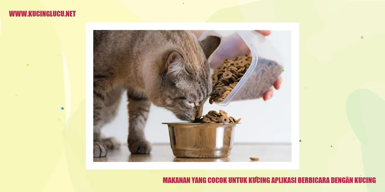 Makanan Sehat untuk Kucing aplikasi berbicara dengan kucing