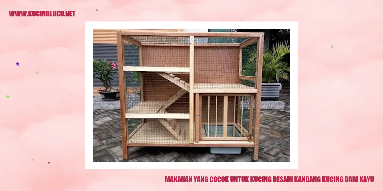Ilustrasi Makanan yang Cocok untuk Kucing dan Desain Kandang Kucing dari Bahan Kayu