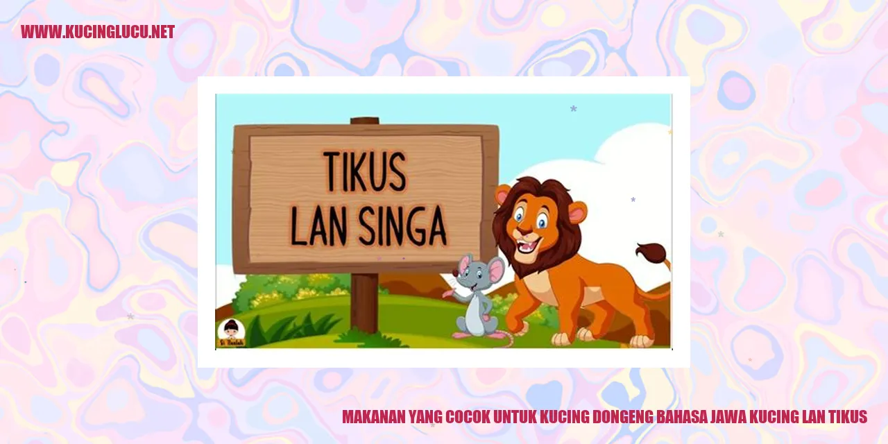 Makanan untuk Kucing dan Tikus