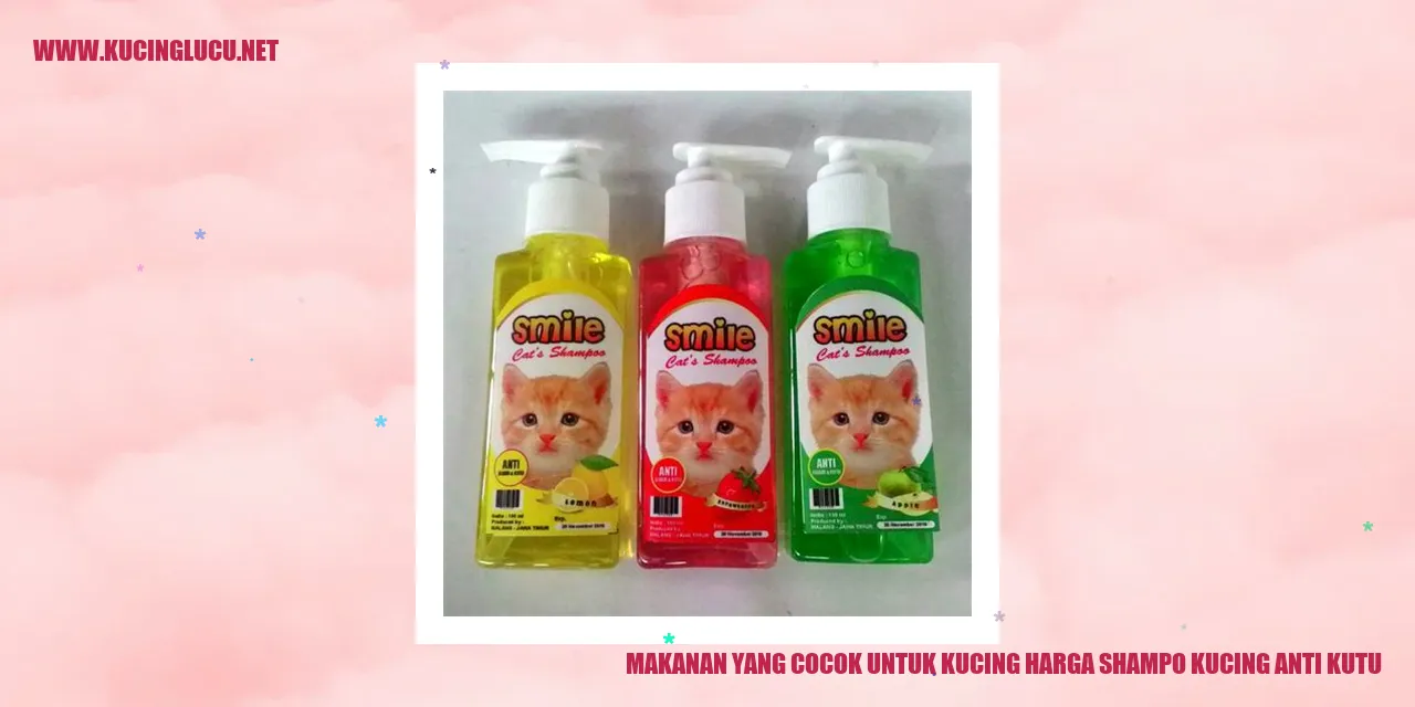 Makanan yang Cocok untuk Kucing harga shampo kucing anti kutu