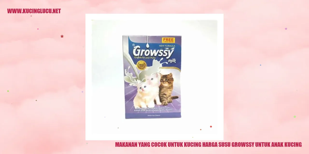 Makanan yang Cocok untuk Kucing harga susu growssy untuk anak kucing