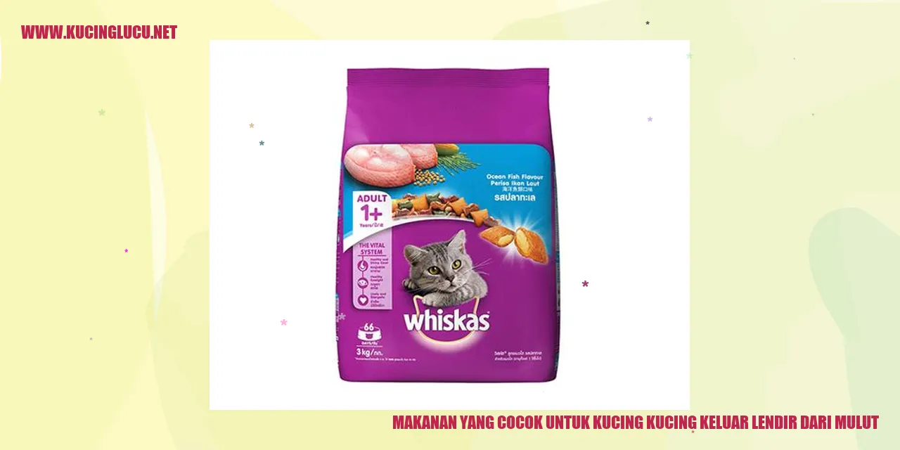 Makanan yang Cocok untuk Kucing kucing keluar lendir dari mulut
