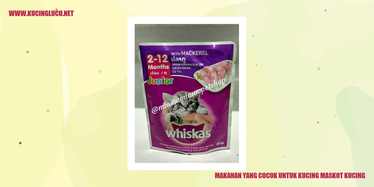 makanan kucing maskot