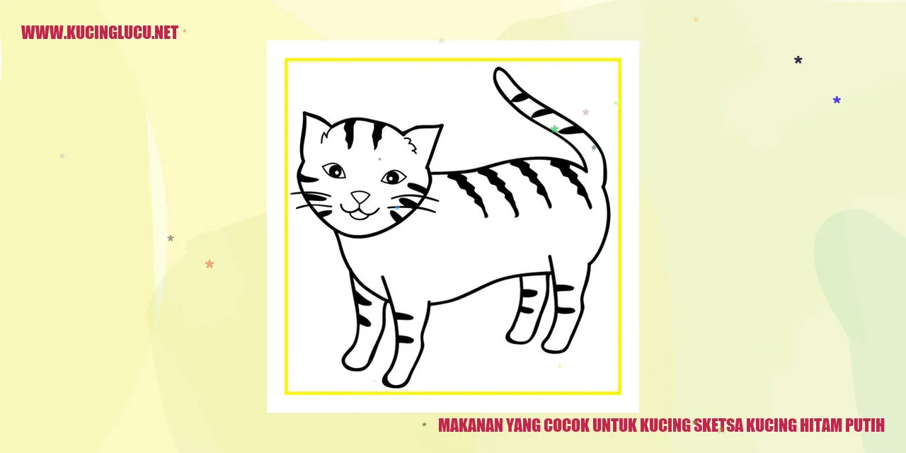 Kucing sketsa kucing hitam putih