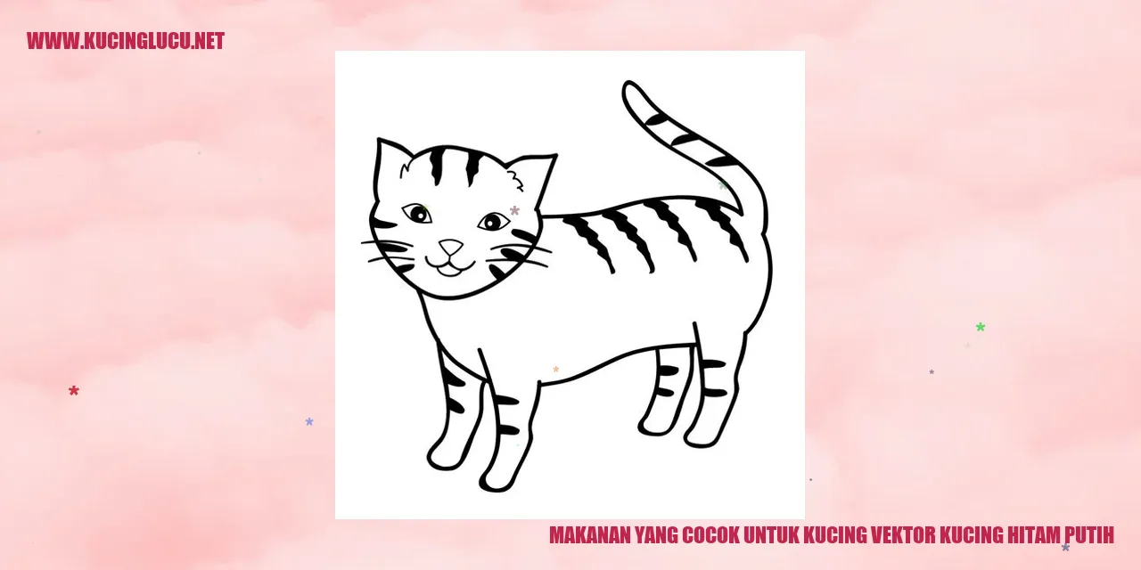 Kucing Vektor Kucing Hitam Putih